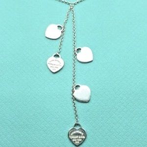 Vintage 5 heart Return to Tiffany’s necklace 16”